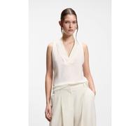 BOSS Camicetta senza maniche in seta lavata con scollo a V - Style Bolaru, 50553717 Colore neutro 44