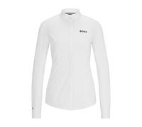 BOSS Camicetta slim fit da equitazione in materiali misti - Style EMMA SHOW BLOUSE WHITE, B1W0401 Bianco S