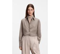 BOSS Camicetta slim fit in flanella di lana e lino - Style Bannel, 50568064 Marrone chiaro 36