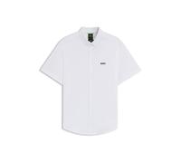BOSS Camicia a maniche corte BOSS Motion in cotone, vestibilità regolare. xxxxlarge Bianco