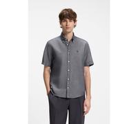 BOSS Camicia a maniche corte in misto cotone e lino - Style H-LIAM-BD-SH-E-C-262, 50576027 Blu scuro S
