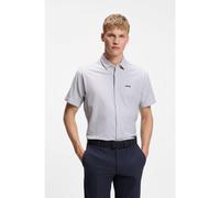 BOSS Camicia a maniche corte regular fit in piqué di cotone - Style ST_Dymova S, 50565851 Strisce grigie XXXL