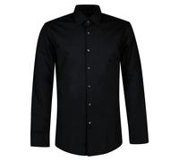 BOSS Camicia slim fit in popeline di cotone elasticizzato facile da stirare - Style H-HANK-kent-C1-214, 50469345 Nero 38L