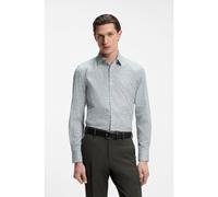 BOSS Camicia business slim fit in popeline elasticizzato - Style H-HANK-K-C1-261, 50567057 Verde a motivi 44
