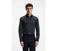 BOSS Camicia business slim fit in popeline elasticizzato - Style H-HANK-S-K-C1-263, 50567063 Blu a motivi 41