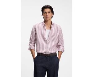 BOSS Camicia button-down regular fit in lino a righe - Style C-LIAM-S-BD-P-262, 50560883 Strisce rosse S