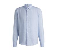 BOSS Camicia button down regular fit in lino - Style C-LIAM-S-BD-C1-243, 50529137 Celeste M