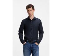 BOSS Camicia casual fit heritage in popeline di cotone - Style H-ROB-SP-P-263, 50567062 Blu scuro S
