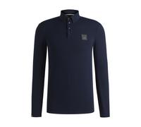 BOSS Camicia da equitazione per l'allenamento in tessuto elasticizzato traspirante - Style NICK TRAINING SHIRT, B6M0403 Blu scuro L