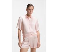 BOSS Camicia da pigiama in satin con monogrammi jacquard - Style B Monogram_Top, 50561023 Rosa chiaro L