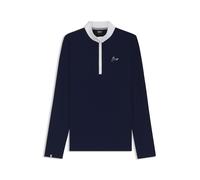 BOSS Camicia da sfilata equestre in materiale super elasticizzato - Style MINOU SHOW SHIRT TEXTURE, B7W0402 Blu scuro L