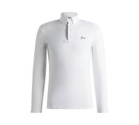 BOSS Camicia da sfilata equestre in tessuto elasticizzato ad asciugatura rapida - Style NICK SHOW SHIRT, B6M0402 Bianco L