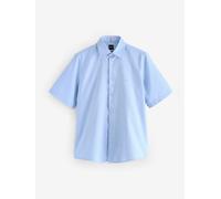BOSS Camicia in cotone Maniche corte BOSS Vestibilità regolare medium blu