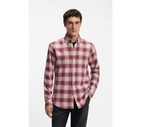 BOSS Camicia regular fit button down in flanella di cotone a quadri - Style Rickert_M, 50569719 Rosso a motivi S
