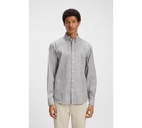 BOSS Camicia regular fit in cotone elasticizzato a righe - Style Ricoplus_M, 50544860 Grigio XXL