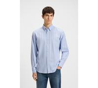 BOSS Camicia regular fit in cotone elasticizzato a righe - Style Ricoplus_M, 50544860 Righe azzurre XXL