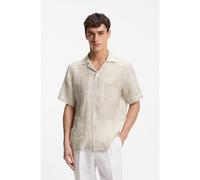 BOSS Camicia regular fit in cotone italiano con stampa di palme - Style L-JIM-1PIECE-SH-252, 50560320 Beige L