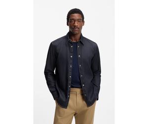 BOSS Camicia regular fit in denim elasticizzato con lavaggio indaco - Style H-LIAM, 50556188 Blu scuro XXL