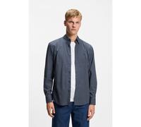 BOSS Camicia regular fit in dobby di cotone elasticizzato a quadri - Style Ricoplus_M, 50556464 Blu a motivi S