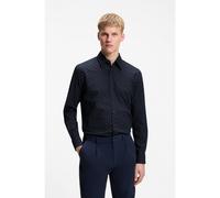 BOSS Camicia regular fit in dobby di cotone elasticizzato - Style Relegant_6_M, 50565600 Blu a motivi XXL
