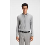BOSS Camicia regular fit in flanella di misto cotone - Style C-LIAM-kent-C1-243, 50550666 Grigio chiaro XXL