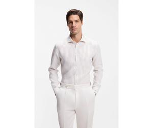 BOSS Camicia regular fit in lino a righe - Style C-LIAM-SP-262, 50567855 Strisce beige XXXL