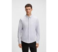 BOSS Camicia regular fit in piqué di cotone effetto maglia - Style B_EXCURSE_L, 50544843 Bianco a motivi M