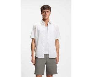 BOSS Camicia regular fit in popeline di cotone stampato - Style Rash_2_M, 50559628 Bianco a motivi L