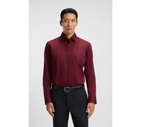 BOSS Camicia regular fit in satin di cotone facile da stirare - Style H-JOE-kent-C1-214, 50549901 Rosso scuro 37