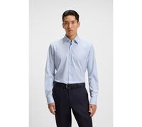 BOSS Camicia regular fit in twill di cotone elasticizzato facile da stirare - Style H-JOE-kent-C1-214, 50545103 Blu a motivi 39