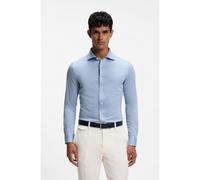 BOSS Camicia slim fit in cotone e seta - Style L-HAYS-SPREAD-C1-243, 50567205 Celeste 42