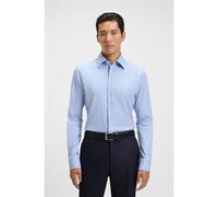 BOSS Camicia slim fit in cotone elasticizzato lavorato italiano - Style L-HAYS-KENT-C1-243, 50525359 Celeste 39