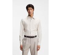 BOSS Camicia slim fit in cotone, lino e seta italiana - Style L-HAYS-KENT-C1-243, 50560306 Strisce beige 44