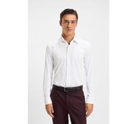 BOSS Camicia slim fit in flanella elasticizzata spazzolata - Style P-HANK-kent-C1-222, 50550068 Bianco 45
