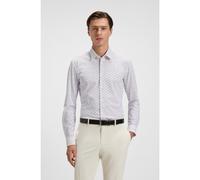 BOSS Camicia slim fit in jersey elasticizzato ad alte prestazioni con stampa - Style P-ROAN-kent-C1-233, 50545270 Bianco a motivi M