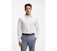 BOSS Camicia slim fit in lino italiano - Style L-HAYS-KENTW-C-252, 50560284 Bianco 39