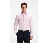 BOSS Camicia slim fit in popeline di cotone elasticizzato facile da stirare - Style H-HANK-kent-C1-214, 50469345 Rosa chiaro 45