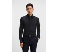 BOSS Camicia slim fit in popeline di cotone elasticizzato facile da stirare - Style H-HANK-kent-C1-214, 50469345 Blu scuro 42
