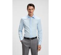 BOSS Camicia slim fit in popeline di misto cotone elasticizzato - Style L-HAYS-KENT-C1-243, 50525357 Celeste 38