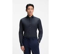 BOSS Camicia slim fit in popeline di misto cotone facile da stirare - Style P-HANK-spread-C1-222, 50479915 Blu scuro 38A