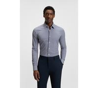 BOSS Camicia slim fit in popeline elasticizzata ad alte prestazioni a quadri - Style P-HANK-kent-C1-222, 50545319 Blu a motivi 37