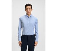 BOSS Camicia slim fit in popeline elasticizzata ad alte prestazioni a quadri - Style P-HANK-kent-C1-222, 50545319 Blu a motivi 40