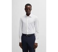 BOSS Camicia slim fit in tessuto elasticizzato ad alte prestazioni con stampa geometrica - Style P-HANK-kent-C1-222, 50539416 Bianco a motivi 38