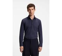BOSS Camicia slim fit in tessuto elasticizzato ad alte prestazioni con stampa - Style P-HANK-kent-C1-222, 50567195 Blu a motivi 41