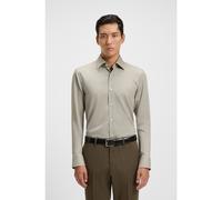 BOSS Camicia slim fit in twill a spina di pesce - Style H-HANK-kent-C1-214, 50551208 Marrone chiaro 42