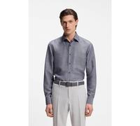 BOSS Camicia slim fit in twill di misto lino - Style H-HANK-K-C1-261, 50562110 Blu scuro 38
