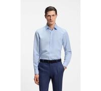BOSS Camicia slim fit in twill di misto lino - Style H-HANK-K-C1-261, 50562110 Celeste 38