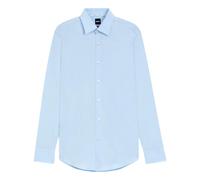BOSS Camicia Uomo Slim Fit Celeste Popeline Stretch H HANK Kent C1 214 50469345