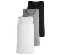 BOSS Canotte intime in cotone con loghi ricamati in confezione da tre - Style Tank Top 3P Classic, 50475278 Bianco / Grigio / Nero L