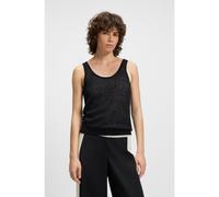 BOSS Canotta in maglia con motivo a strati - Style Fentome, 50542868 Bianco / Nero XS